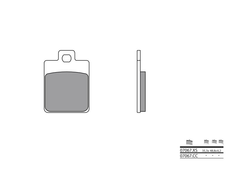 Plaquettes de frein Brembo 07067XS Métal fritté