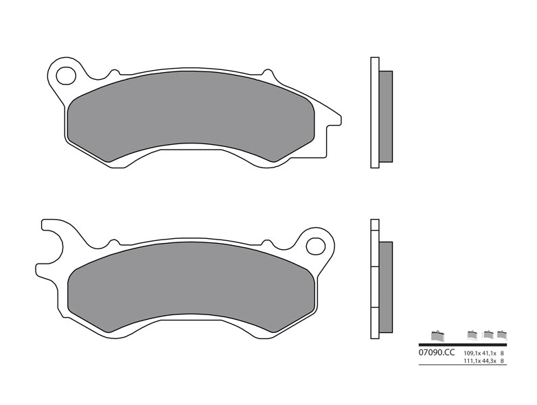 Plaquettes de frein Brembo 07090CC Carbone Céramique