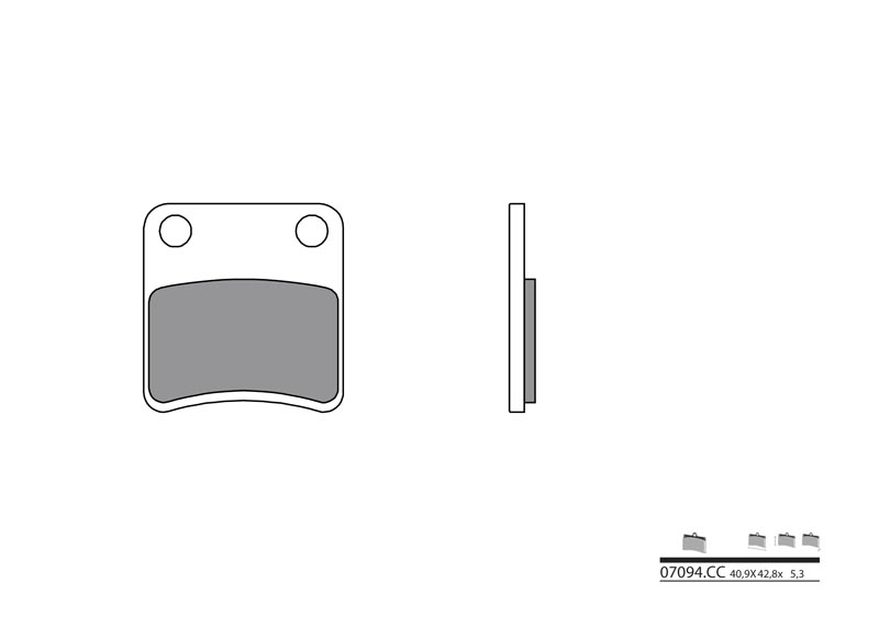 Plaquettes de frein Brembo 07094CC Carbone Céramique