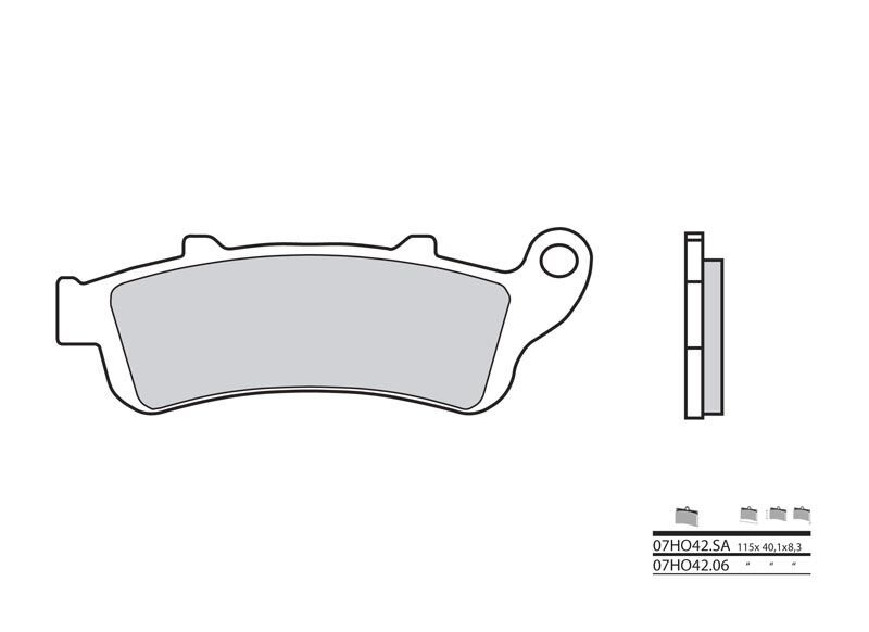 Plaquettes de frein Brembo 07HO42SA Métal fritté