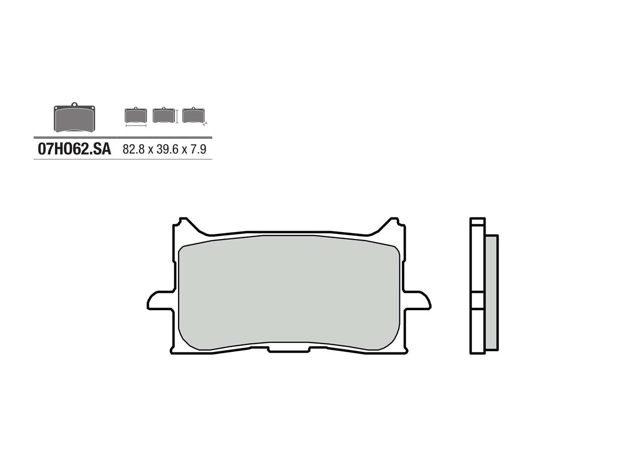 Plaquettes de frein Brembo 07HO62SA Métal Fritté