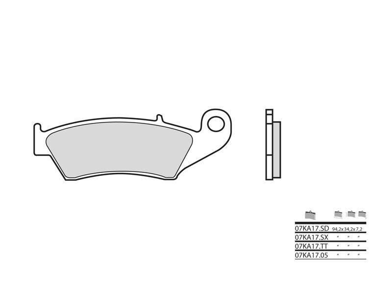 Plaquettes de frein Brembo 07KA17SD Métal fritté