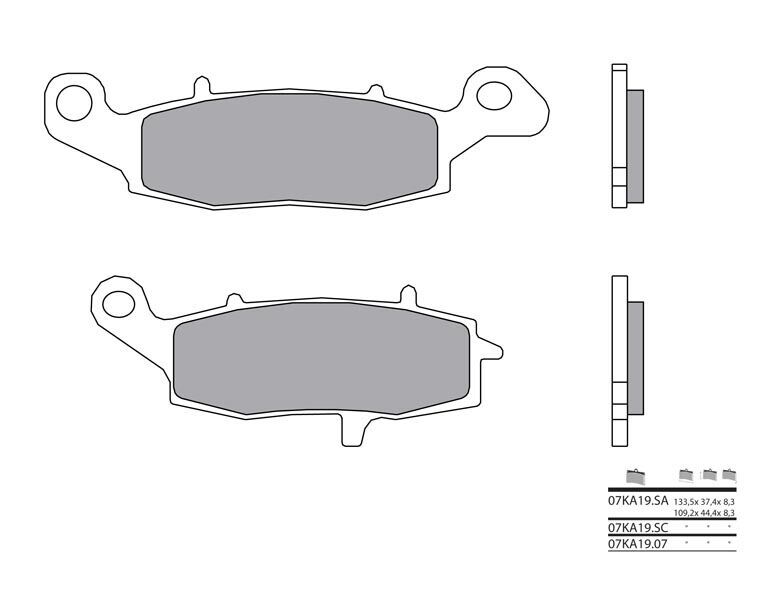 Plaquettes de frein Brembo 07KA19SC Métal fritté