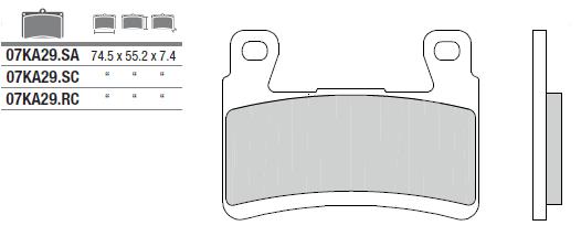 Plaquettes de frein Brembo 07KA29SA Métal Fritté