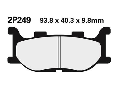Plaquettes de frein Nissin 2P249NS Semi-Métallique