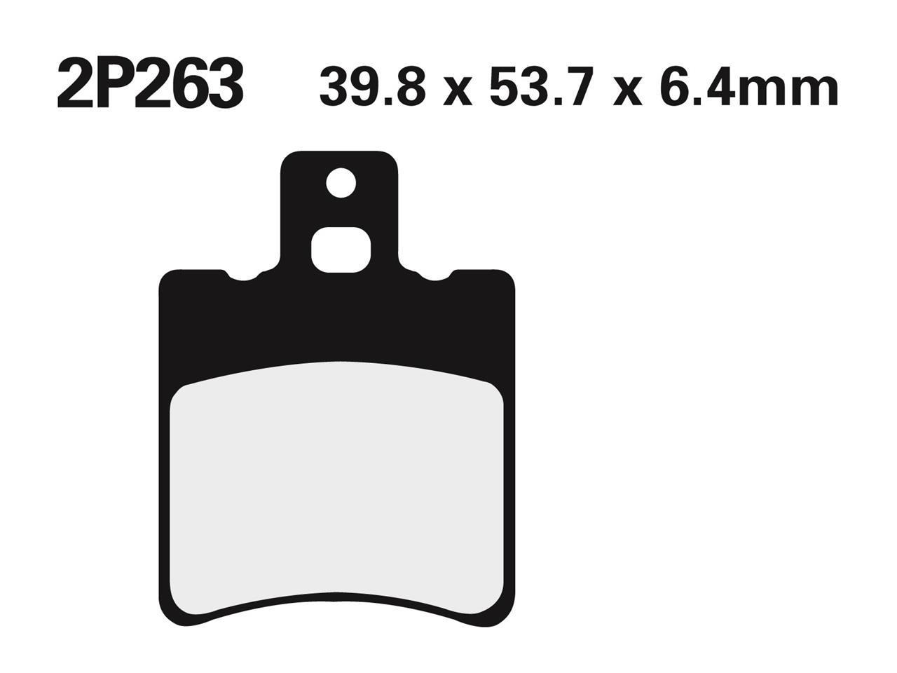 Plaquettes de frein Nissin 2P263SS Semi-Métallique