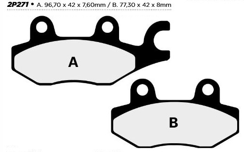 Plaquettes de frein Nissin 2P271NS Semi-Métallique