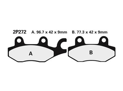 Plaquettes de frein Nissin 2P272NS Semi-Métallique