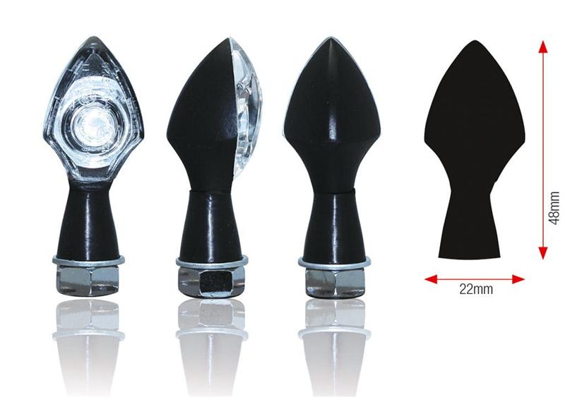 Clignotants noirs Power Led BIHR Non Homologué