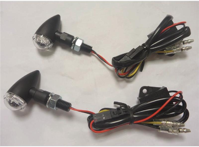 Clignotants noirs Shell Led BIHR Homologué