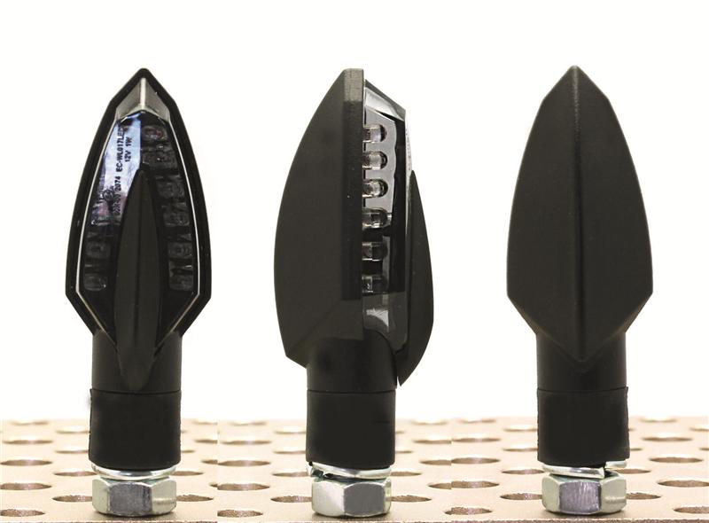 Clignotants noirs Spear Led V PARTS Homologué