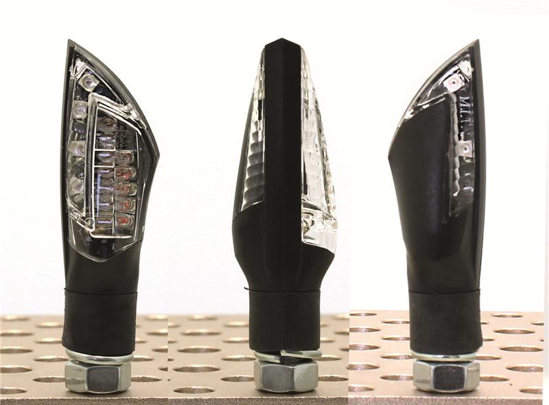 Clignotants noirs Spike Led fonction veilleuse V PARTS Homologué