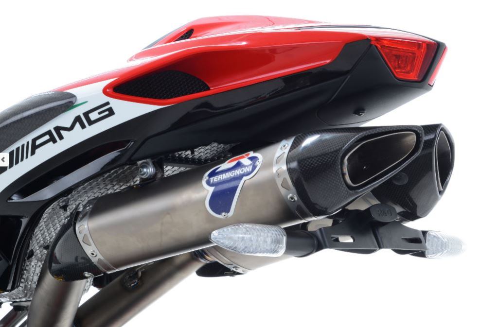 Support de plaque R&G F4 1000R / RR Corsacorta (10-12) silencieux Termignoni