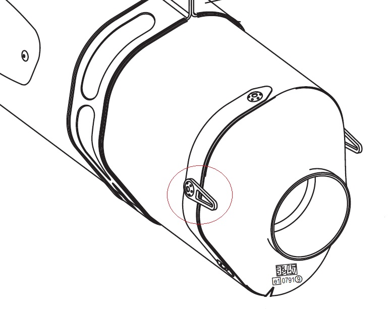 Patte de fixation ressort pour silencieux Yoshimura R-77J