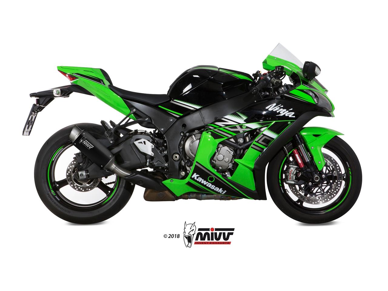 Silencieux homologué Mivv GP Pro inox noir ZX-10R (2016-2018)