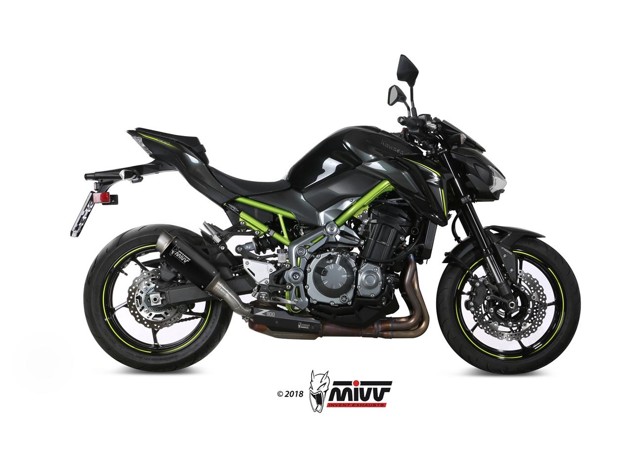 Silencieux homologué Mivv GP Pro inox noir Z900 (2017-2018)