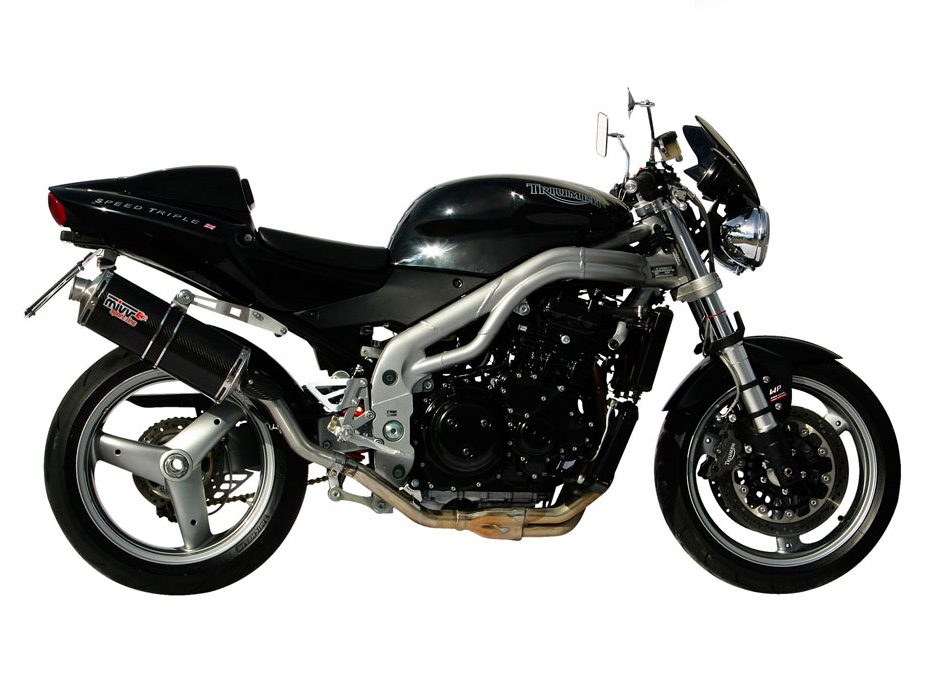 Silencieux homologué MIVV Oval carbone haut Speed Triple 955 (02-06)