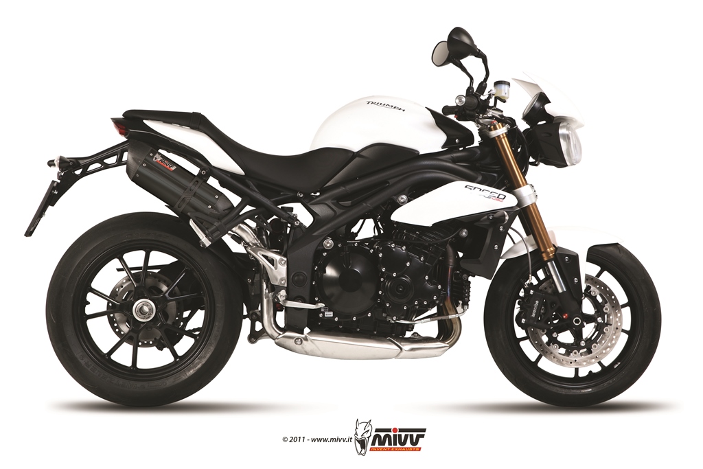 Silencieux homologué MIVV Suono inox noir haut Speed Triple 1050 / R (11-15)