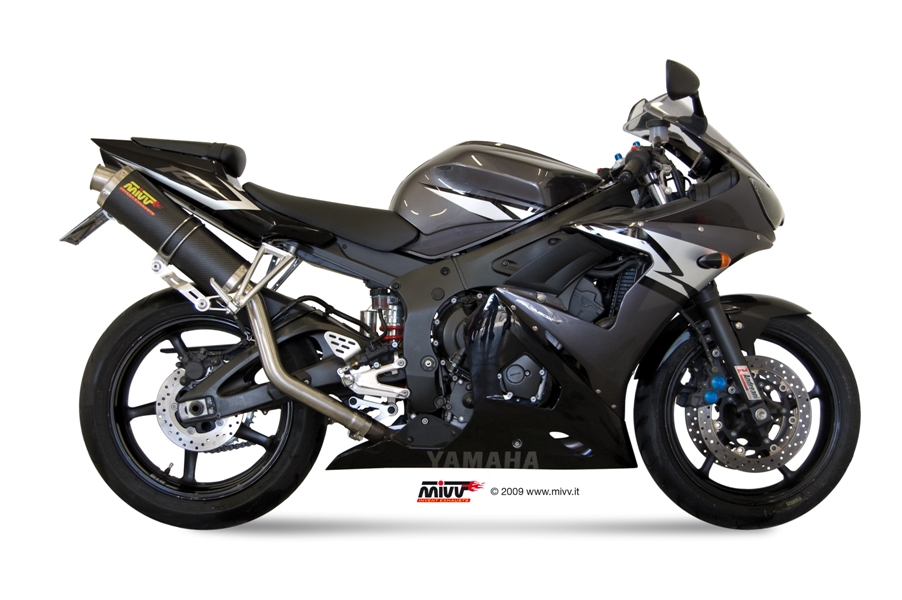 Silencieux homologué MIVV Oval carbone haut YZF-R6 (2003-2005)