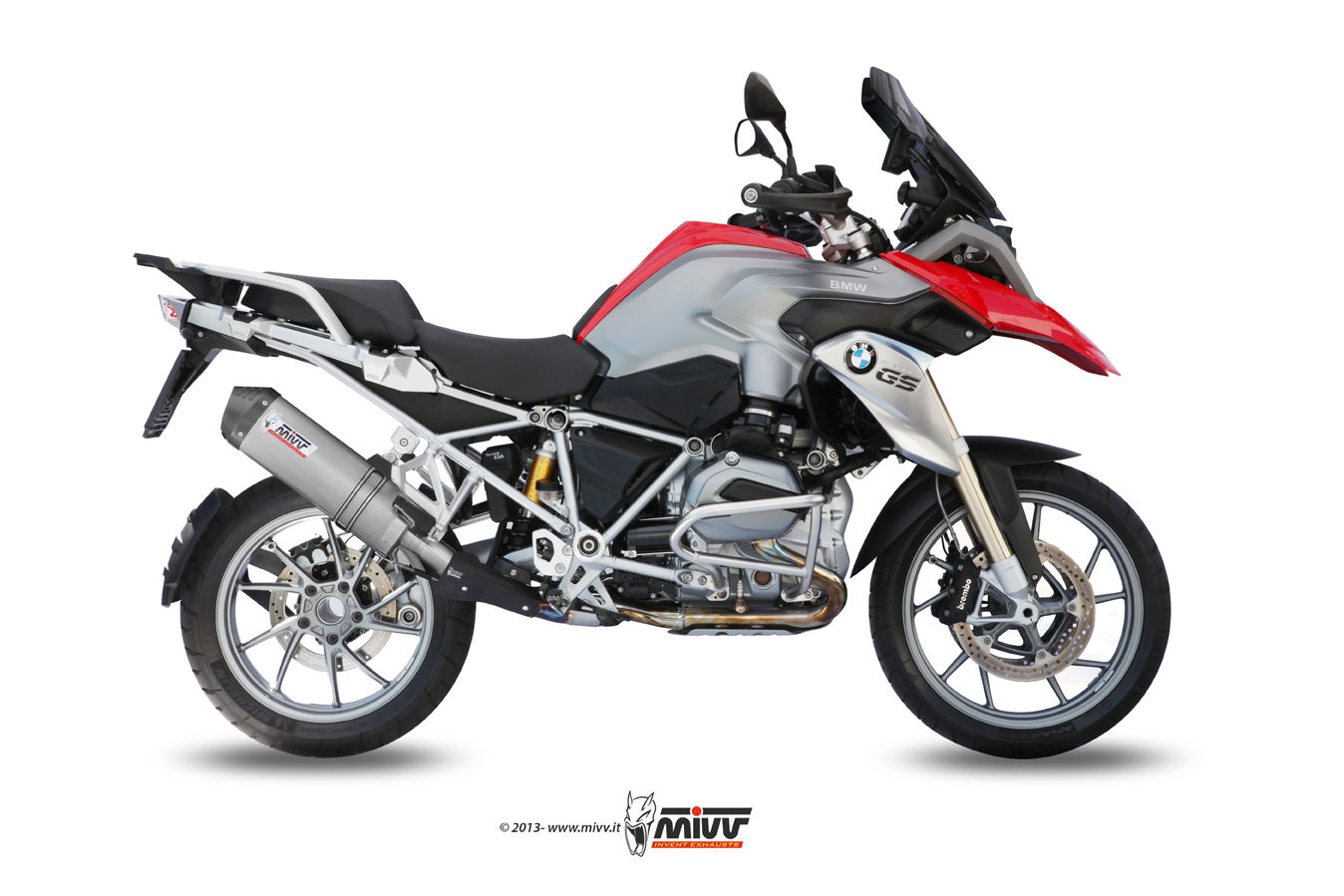 Silencieux homologué MIVV Oval titane R1200GS / Adventure (13-17)