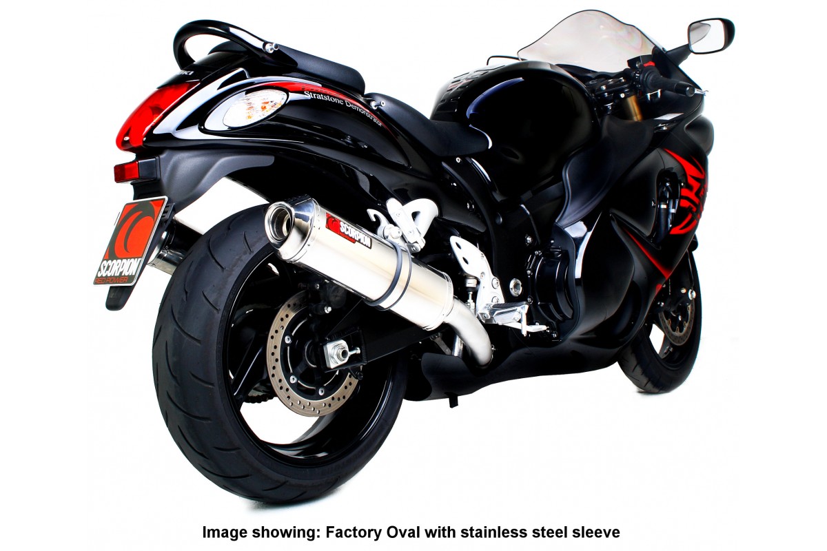 Silencieux homologué Scorpion Factory rond inox Hayabusa (08-18)