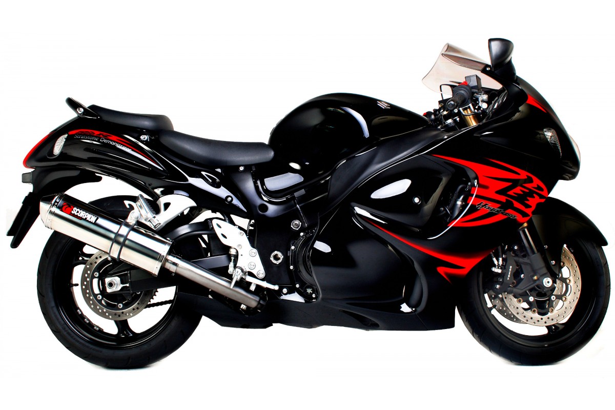 Silencieux homologué Scorpion oval inox GSX1300R Hayabusa (08-18)