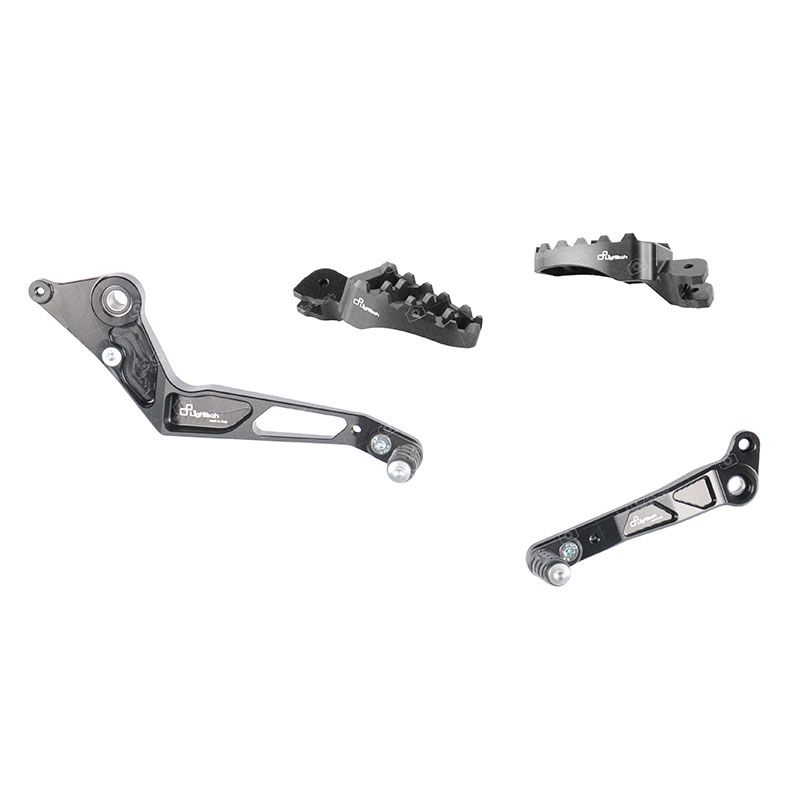 Commandes reculées repliables noir Lightech 821 / 939 Hypermotard