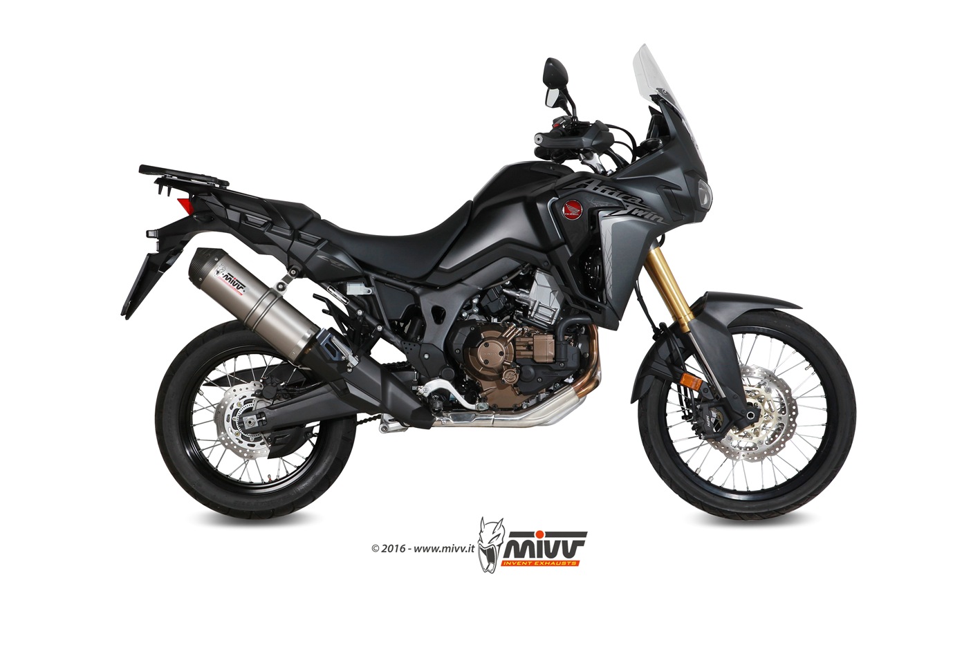 Silencieux homologué MIVV Oval titane CRF1000L Africa Twin (16-17)