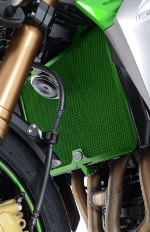 Protection de radiateur verte R&G Z750 (07-12), Z1000 (10-18), Z800, Versys 1000
