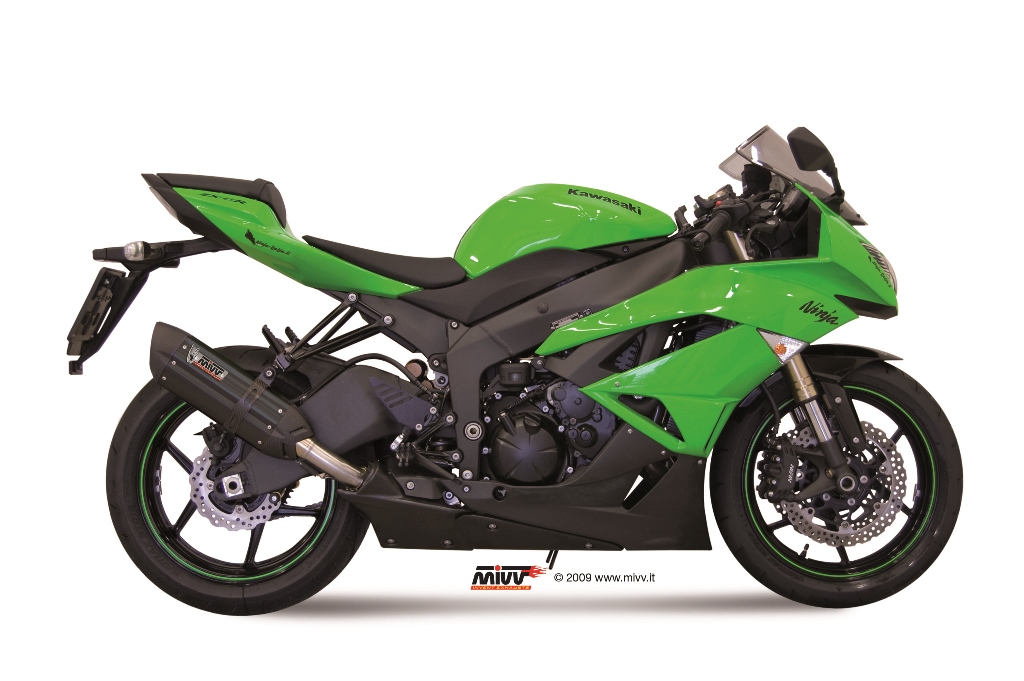 Silencieux homologué MIVV Suono inox noir ZX-6R (09-15), ZX-636R (13-16)