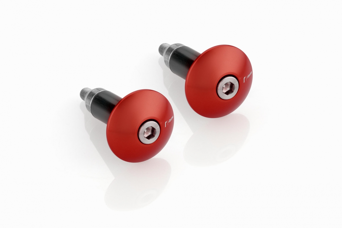 Embouts de guidon rouge 8mm Rizoma