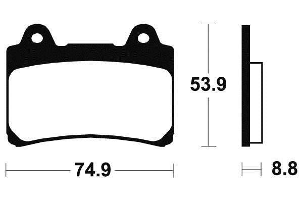 Plaquettes de frein Tecnium MF113 Métal Fritté
