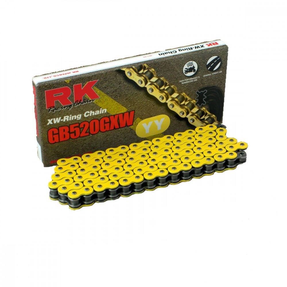 Chaîne RK NY520GXW 114 maillons jaune new color