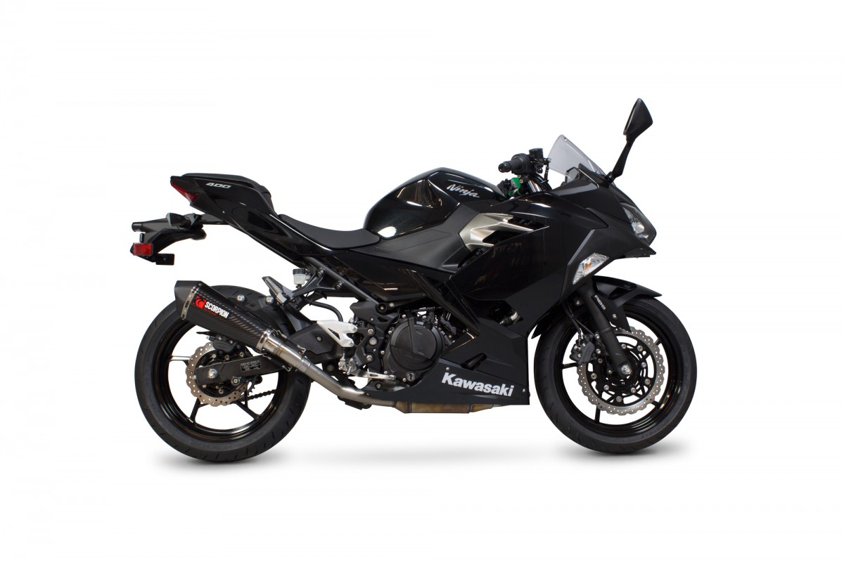 Silencieux homologué Scorpion Serket carbone Ninja 400 (18-19)