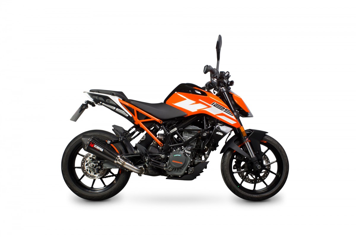 Silencieux homologué Scorpion Serket carbone 125 Duke (17-19)