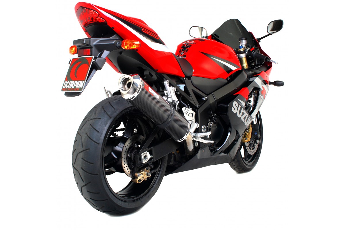 Silencieux homologué Scorpion Factory oval carbone GSX-R600 (01-05)