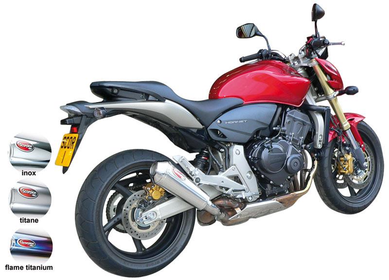 Silencieux homologué Scorpion Power Cone inox CB600 Hornet (07-14)