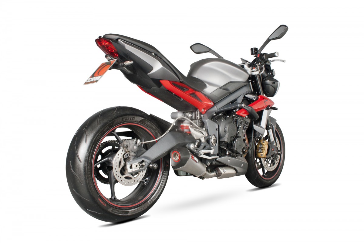 Silencieux homologué Scorpion Serket inox Street Triple 675 / R / RX (13-16)