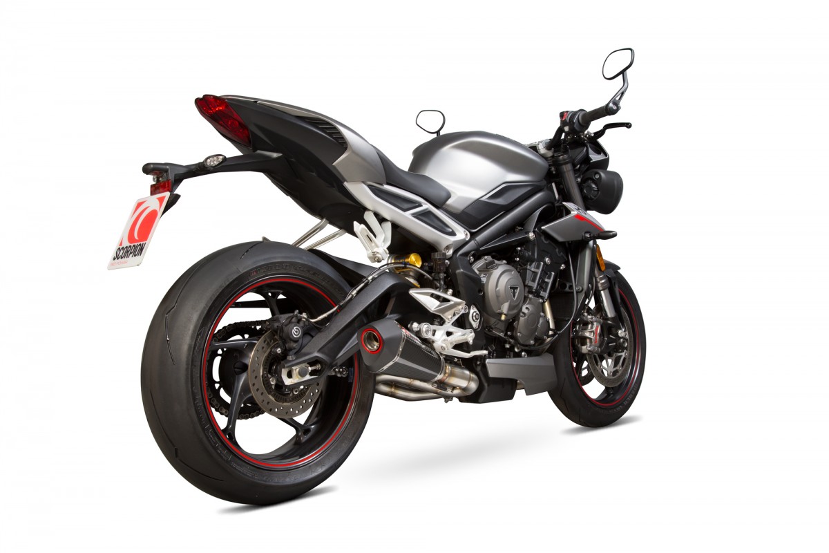 Silencieux homologué Scorpion Serket carbone Street Triple 765 R / RS / S