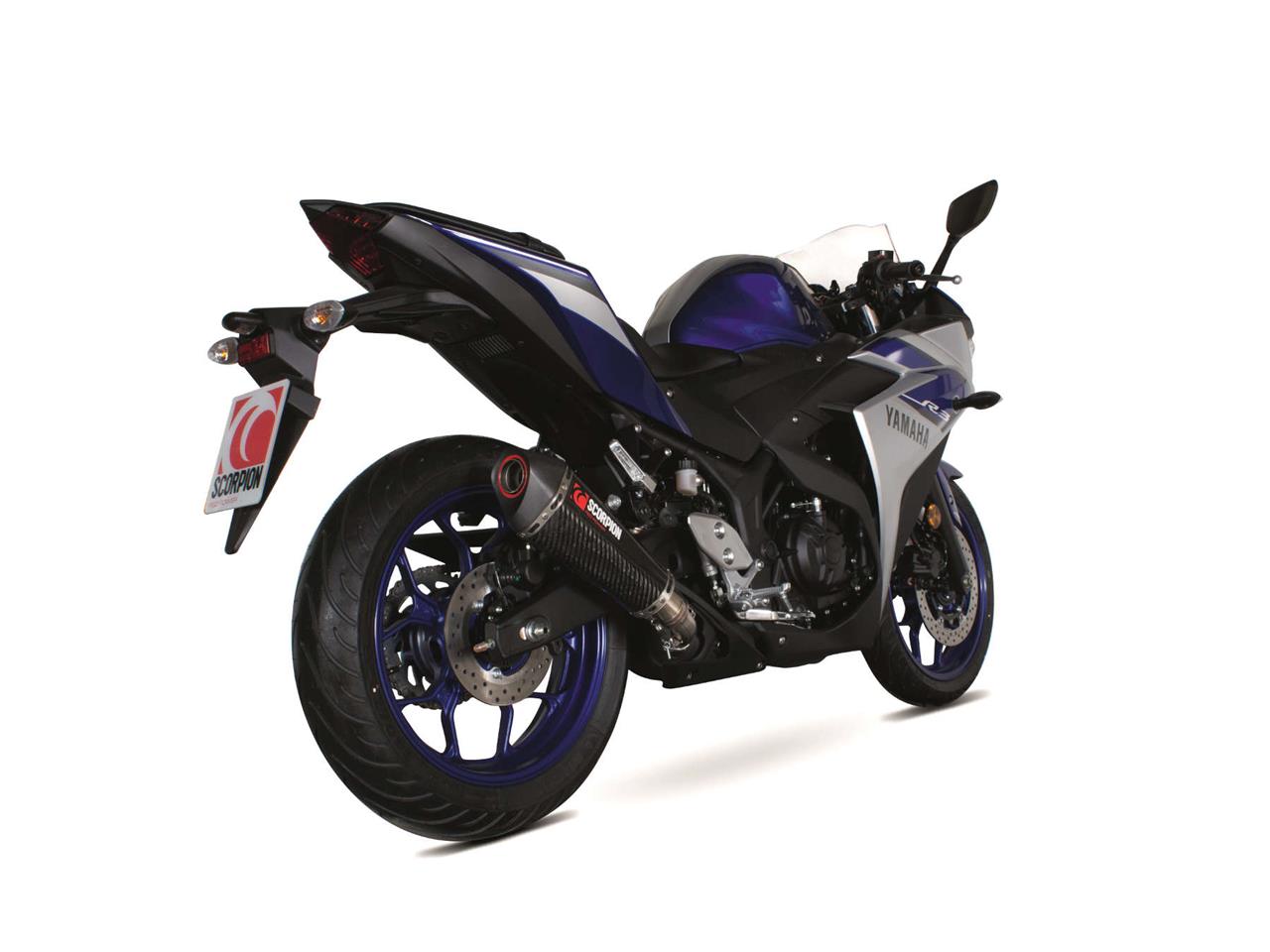 Silencieux non homologué Scorpion Serket carbone YZF-R3 (15-19)