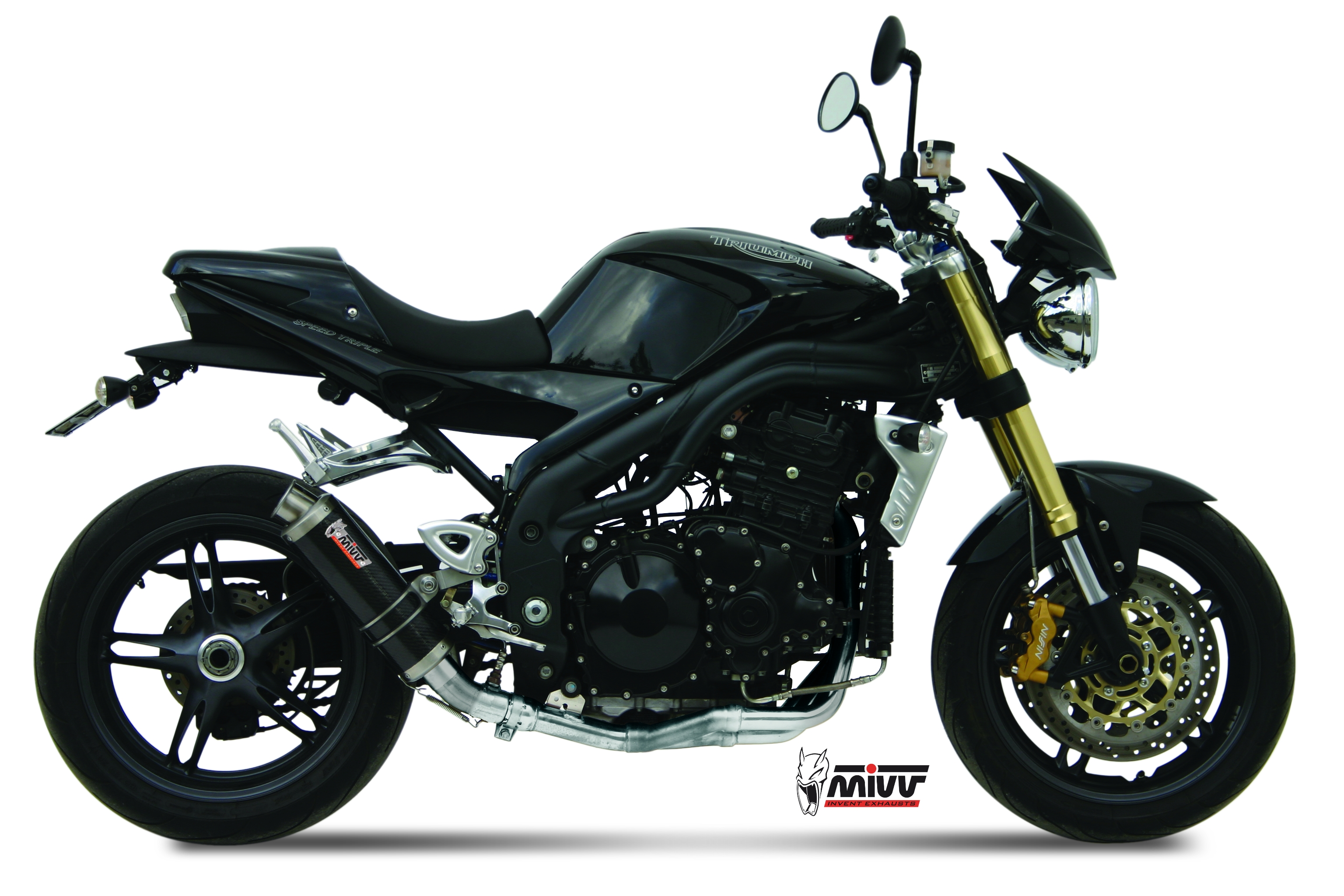 Silencieux homologué MIVV GP carbone bas Speed Triple 1050 (05-06)