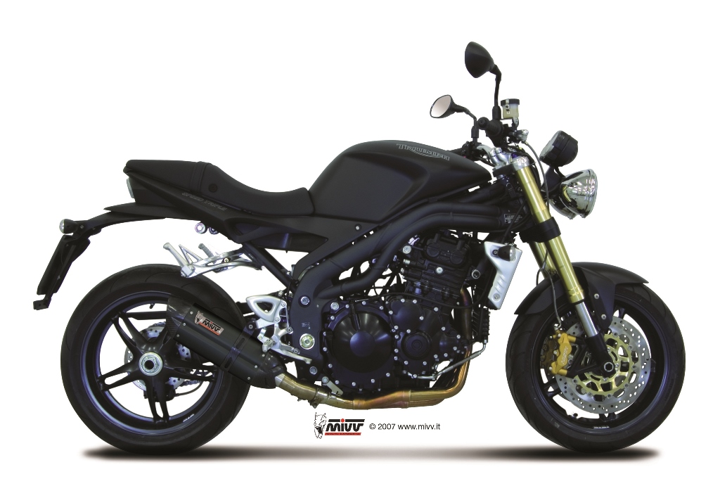 Silencieux homologué MIVV Suono inox noir bas Speed Triple 1050 (07-10)