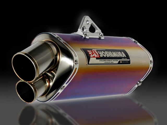 Silencieux H Yoshimura TRI-OVAL 2 TITANE BLEU GSX-R600 / 750 (08-10)