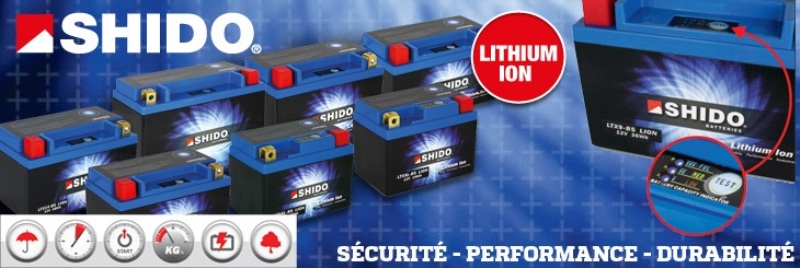 Shido L-ION : les batteries au poids réduit et à l’intensité augmentée Shido L-ION : les batteries au poids réduit et à l’intensité augmentée