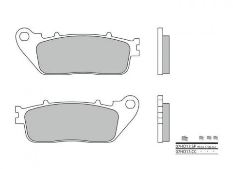 Plaquettes De Frein BREMBO Route Métal Fritté - Référence 07HO13SP - Haute Performance, Longue Durée De Vie - 12