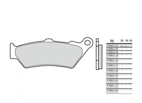 Plaquettes De Frein Avant Brembo 07BB03SA Pour MALAGUTI MADISON 3 125