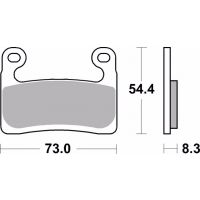 Plaquettes de frein Brembo 07GR90SA Métal Fritté