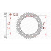 Couronne AFAM 44 dents acier standard 10801 - 530