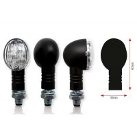 Clignotants noirs Bullet Led BIHR Non Homologué