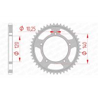 Couronne Afam 45 Dents Type 14604 Pas 525 Acier